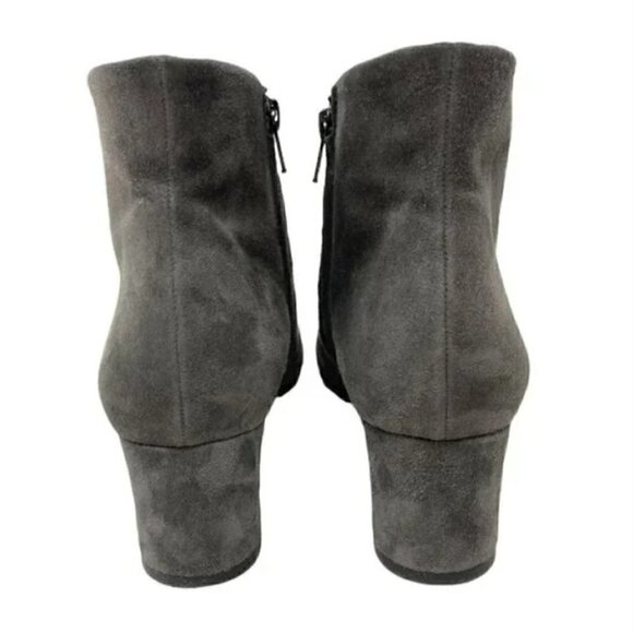 Paul Green Bridget Gray Suede Pointed Toe Zip Ankle Boots - US Size 8 UK 5.5 - Picture 6 of 9